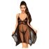 Penthouse Playful Doll - Lace Dress & Thong Set (Black) - L/XL