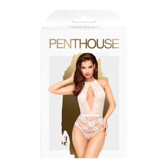 Penthouse Toxic Powder - Halter Neck Bodysuit (White)