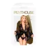 Penthouse Hypnotic Power - Lace Short Robe & Thong Set (Black)
