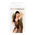 Penthouse Forplay Lace Bodysuit with Tulle Shawl (Black)