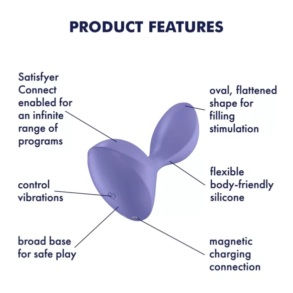 Satisfyer Sweet Seal - App-controlled anal vibrator (purple)
