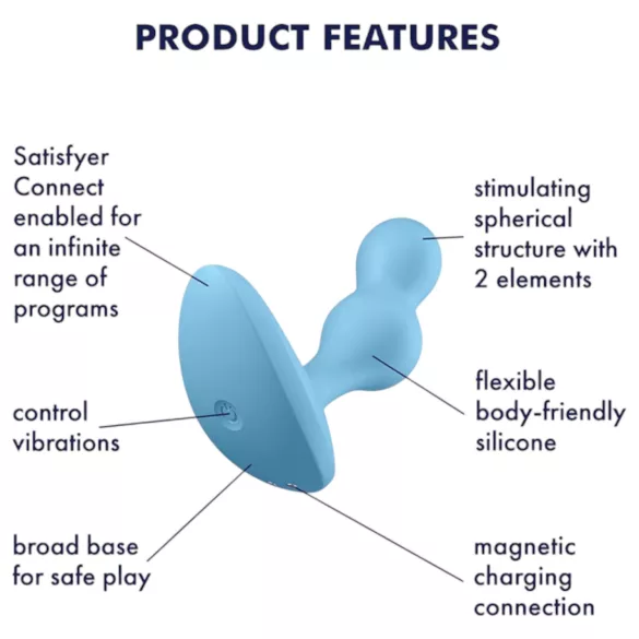 Satisfyer Deep Diver - App-controlled anal vibrator (blue)