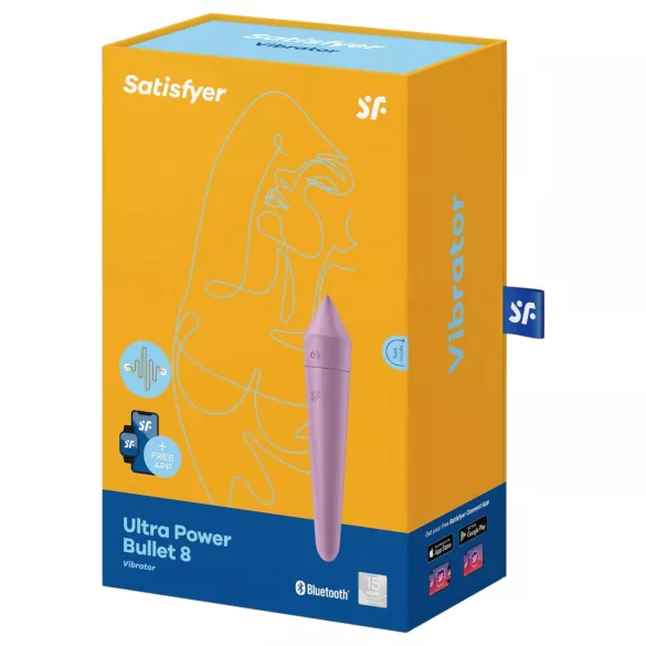 Satisfyer Ultra Power Bullet 8 - App-controlled vibrator (purple)