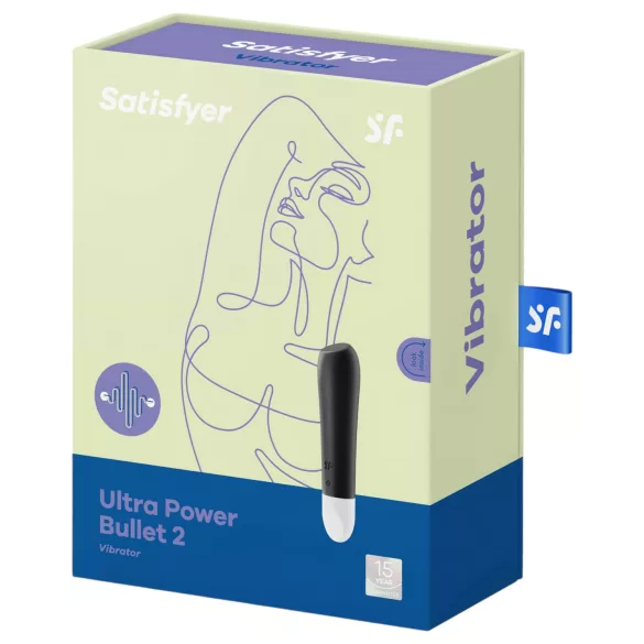 Satisfyer Ultra Power Bullet 2 - Waterproof Vibrator (Black)