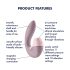 Satisfyer Supernova - Rechargeable Air Pulse 2-in-1 Vibrator (Pink)