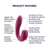 Satisfyer Sunray - rechargeable, air-pulse 2‑in‑1 vibrator (red)