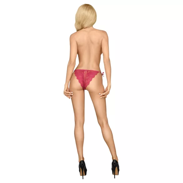 Penthouse "Too Hot To Handle" Bow Tie Panties - Red, Size L/XL