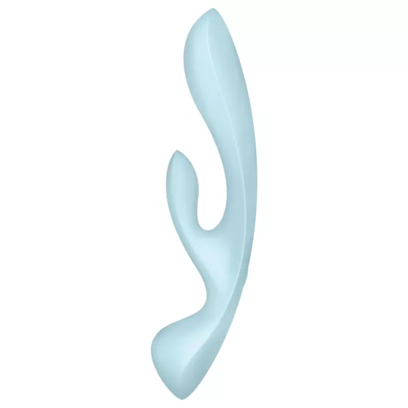 Satisfyer Triple Oh - Rechargeable Clitoral Vibrator with Arm (Blue)