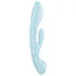 Satisfyer Triple Oh - Rechargeable Clitoral Vibrator with Arm (Blue)