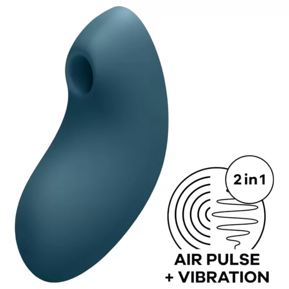 Satisfyer Vulva Lover 2 - Rechargeable Airwave Clitoral Vibrator (Blue)