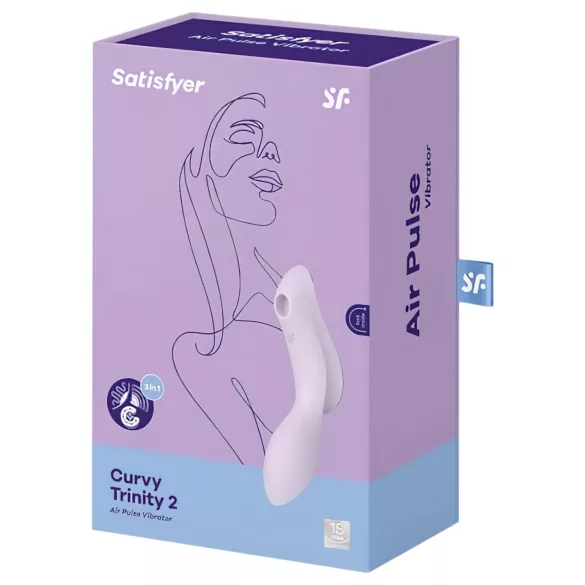 Satisfyer Curvy Trinity 2 - 2‑in‑1 air‑pulse vibrator (purple)