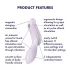 Satisfyer Curvy Trinity 2 - 2‑in‑1 air‑pulse vibrator (purple)