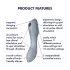 Satisfyer Curvy Trinity 3 - Air Wave 2-in-1 Vibrator (Gray)
