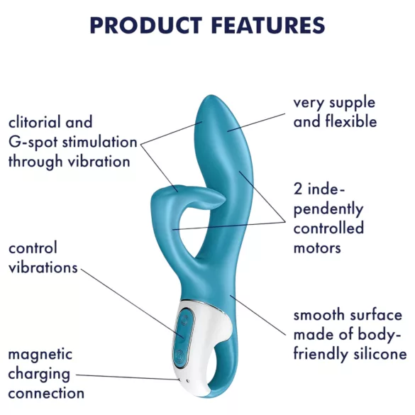 Satisfyer Embrace Me - Rechargeable Turquoise Clitoral Vibrator