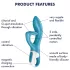 Satisfyer Embrace Me - Rechargeable Turquoise Clitoral Vibrator