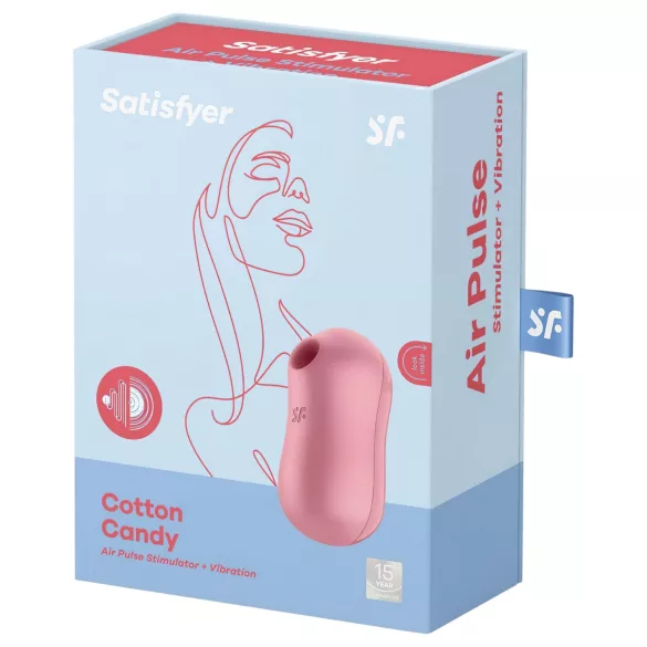 Satisfyer Cotton Candy - Air Pulse Clitoral Vibrator (Coral)