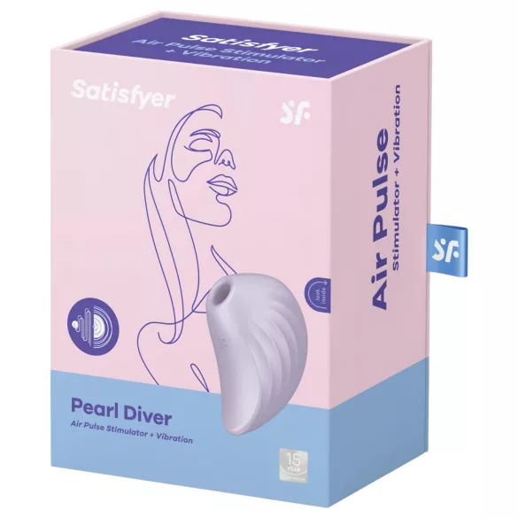 Satisfyer Pearl Diver - Air Pulse Clitoral Vibrator (Purple)