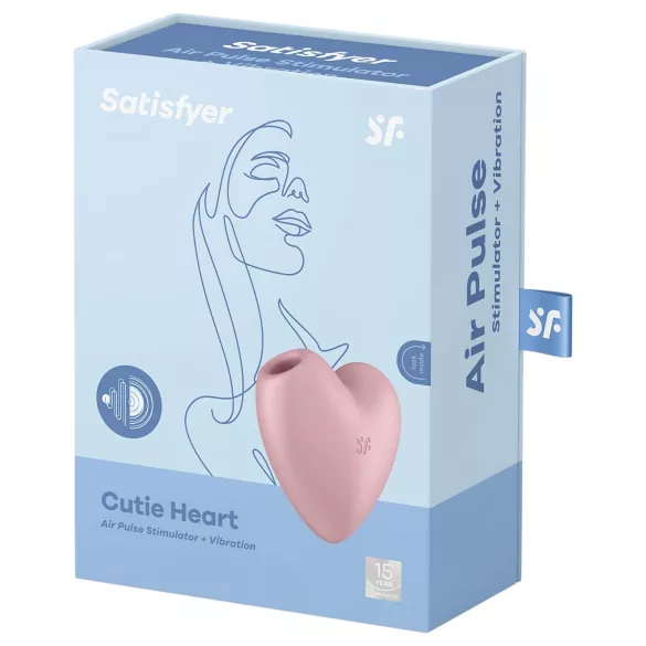 Satisfyer Cutie Heart - Pink Rechargeable Air-Pulse Clitoral Vibrator