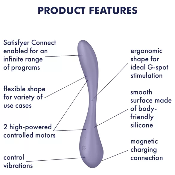 Satisfyer G-Spot Flex 5 - App-controlled G-spot vibrator (purple)