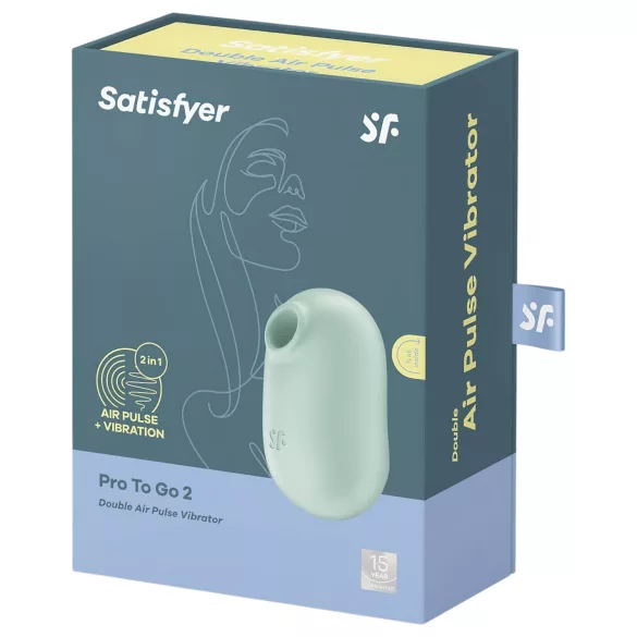 Satisfyer Pro To Go 2 - Rechargeable Air Pulse Clitoral Stimulator (Mint)