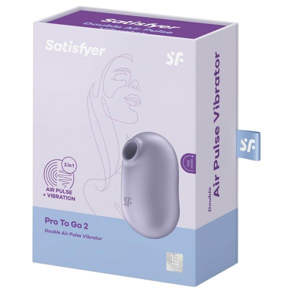 Satisfyer Pro To Go 2 - Rechargeable Air-Pulse Clitoral Stimulator (Violet)