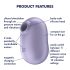 Satisfyer Pro To Go 2 - Rechargeable Air-Pulse Clitoral Stimulator (Violet)