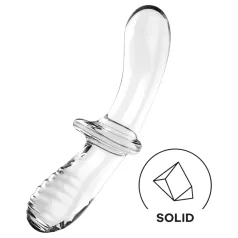 Satisfyer Double Crystal - Double-Ended Glass Dildo (Clear)