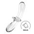 Satisfyer Double Crystal - Double-Ended Glass Dildo (Clear)