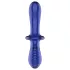 Satisfyer Double Crystal - Dual-End Glass Dildo (Blue)