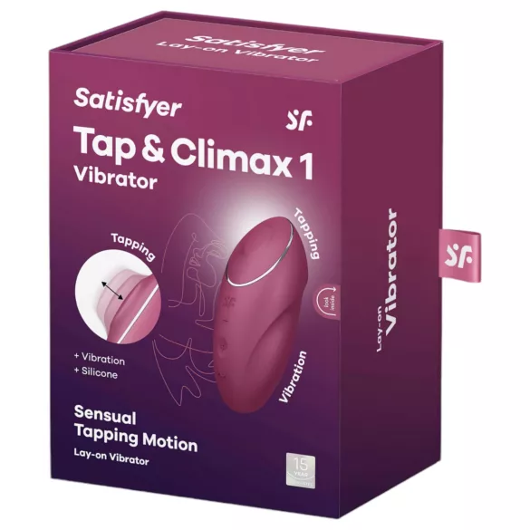 Satisfyer Tap & Climax 1 - 2-in-1 Vibrator & Clitoral Stimulator (Red)