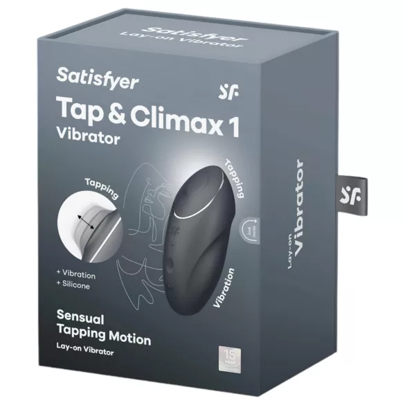 Satisfyer Tap & Climax 1 - 2-in-1 Clitoral Vibrator (Black)