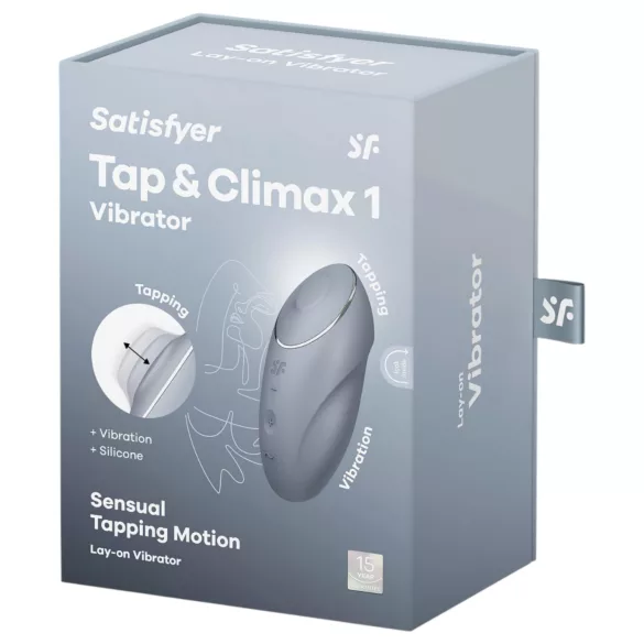 Satisfyer Tap & Climax 1 - 2-in-1 Clitoral Vibrator (Gray)