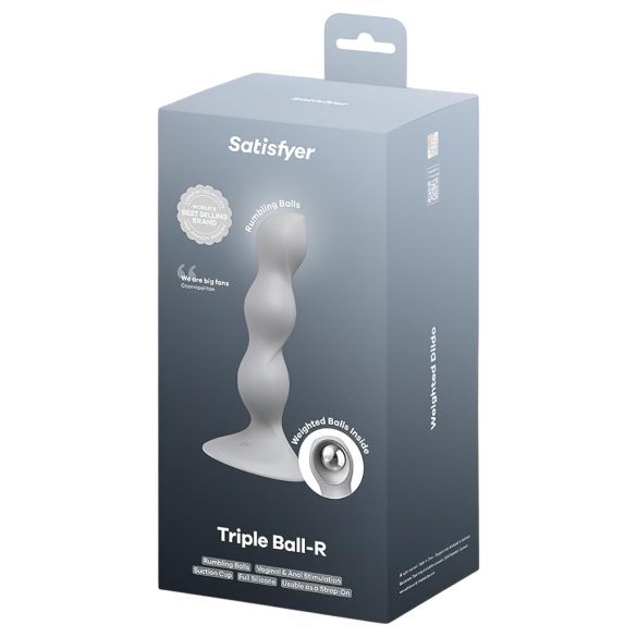Satisfyer Triple Ball-R - Beaded Dildo (Gray)