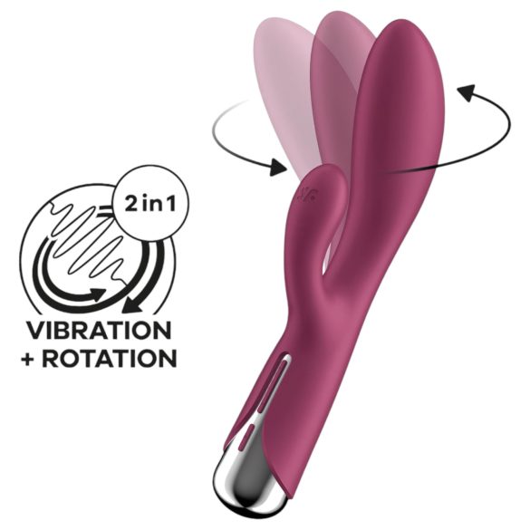 Satisfyer Spinning Rabbit 1 - Red Rotating Clitoral Vibrator