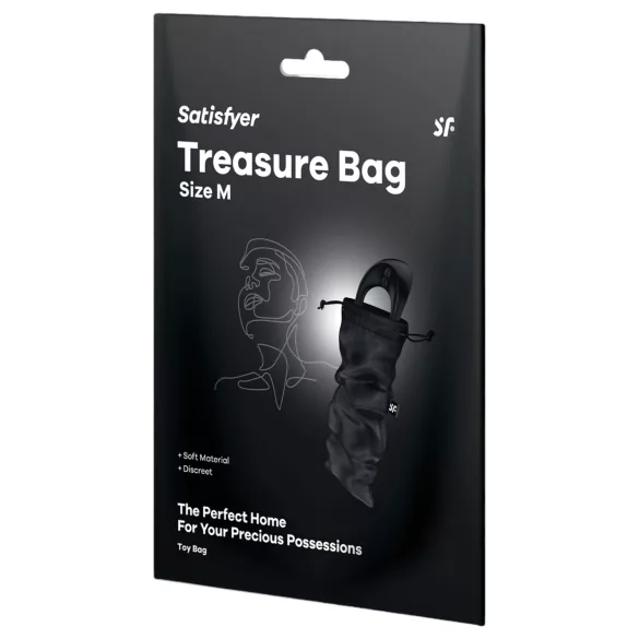 Satisfyer Treasure Bag - discreet storage pouch - medium (black)