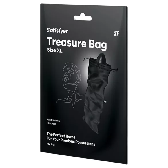 Satisfyer Treasure Bag XL - discreet storage bag - large (black)