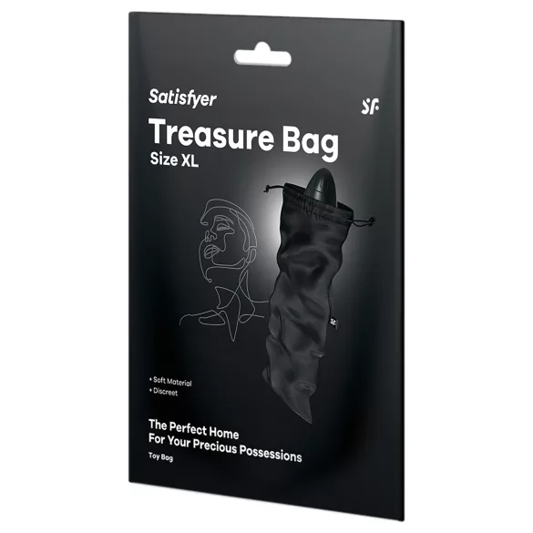 Satisfyer Treasure Bag XL - discreet storage bag - large (black)