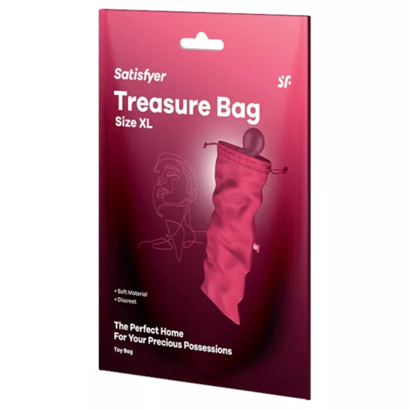 Satisfyer Treasure Bag XL - discreet sex toy storage bag (pink)