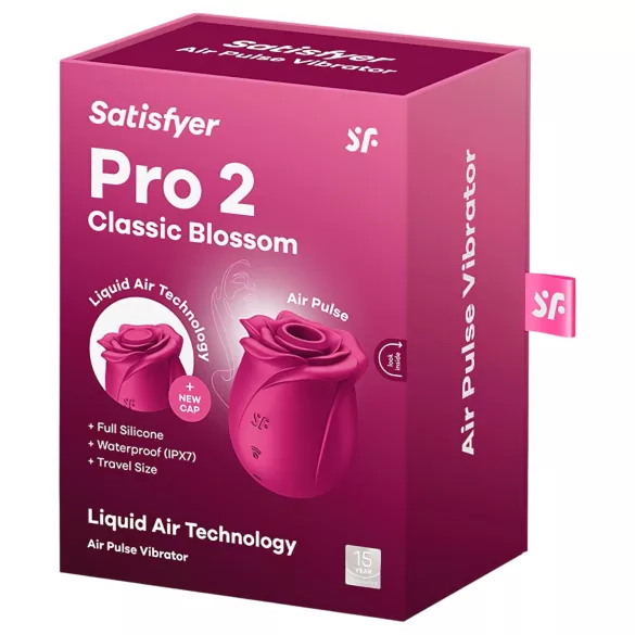 Satisfyer Pro 2 Classic Blossom - Air Pulse Clitoral Stimulator (Red)
