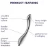 Satisfyer Pure Gravity 1 - Ribbed Steel Dildo (Silver)