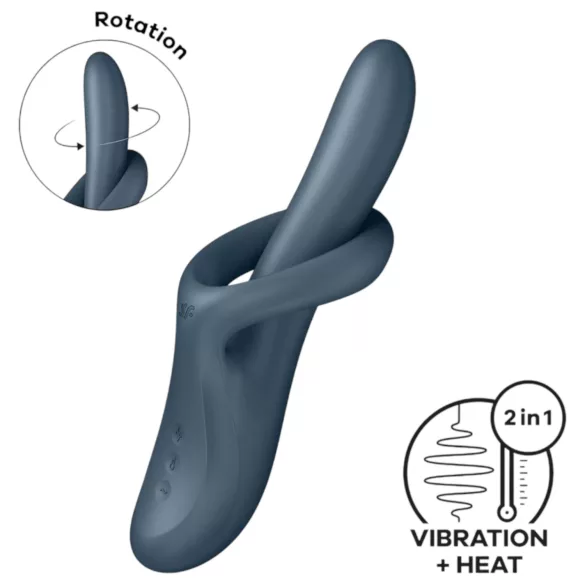 Satisfyer Heat Flex 4 - warming clitoral-arm vibrator (grey)