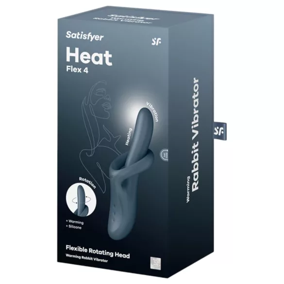 Satisfyer Heat Flex 4 - warming clitoral-arm vibrator (grey)