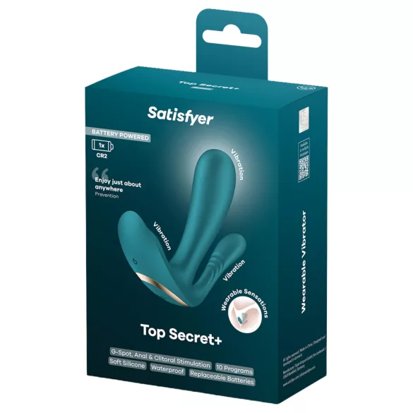 Satisfyer Top Secret+ - 3‑armed, wearable vibrator (green)