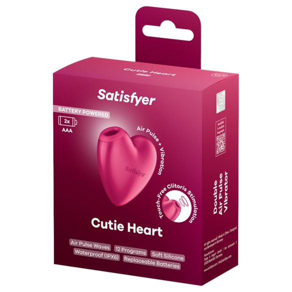 Satisfyer Cutie Heart - Airwave Clitoral Stimulator (Pink)