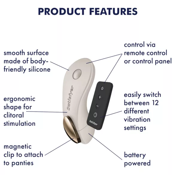 Satisfyer Little Secret - wearable panty vibrator (white)