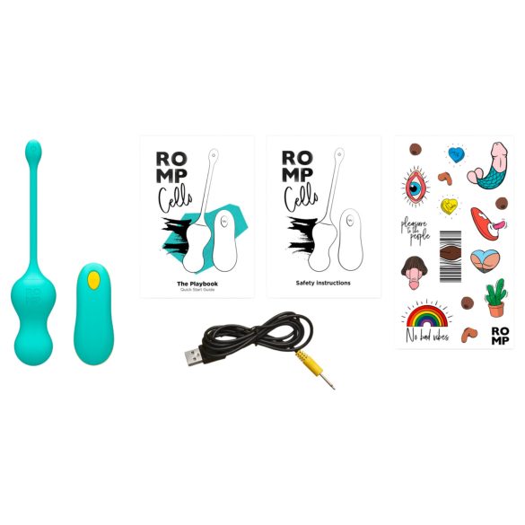 ROMP Cello - Vibrating Pleasure Balls with Remote (Green)