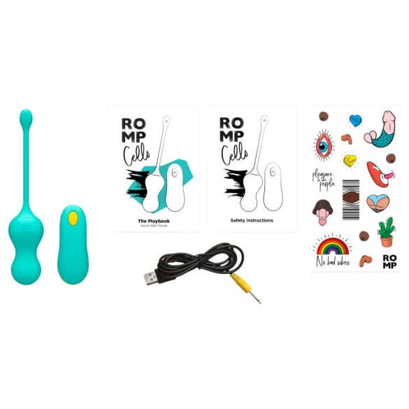 ROMP Cello - Vibrating Pleasure Balls with Remote (Green)