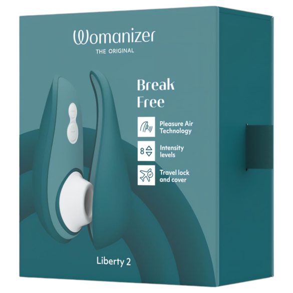 Womanizer Liberty 2 - Rechargeable Air Wave Clitoral Stimulator (Dark Green)