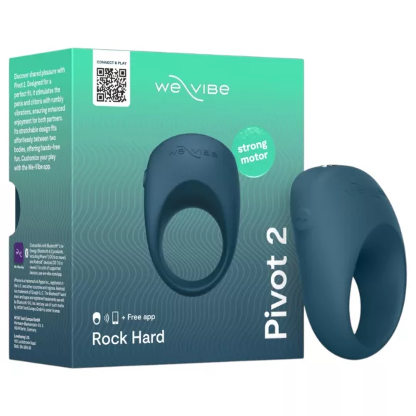 We-Vibe Pivot 2 - App-controlled vibrating penis ring for men (blue)