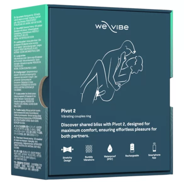 We-Vibe Pivot 2 - App-controlled vibrating penis ring for men (blue)